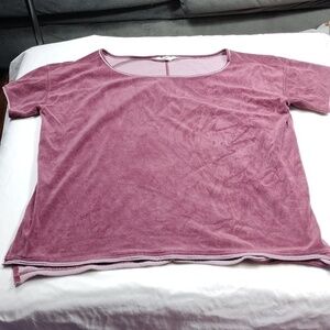 Vanilla star women's 2X burgundy colored shirt with velvet feel